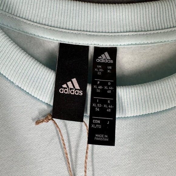 Adidas Womens X-Large XL Mint Green All Season Long Sleeve Crew Sweatshirt NWT - Picture 6 of 12